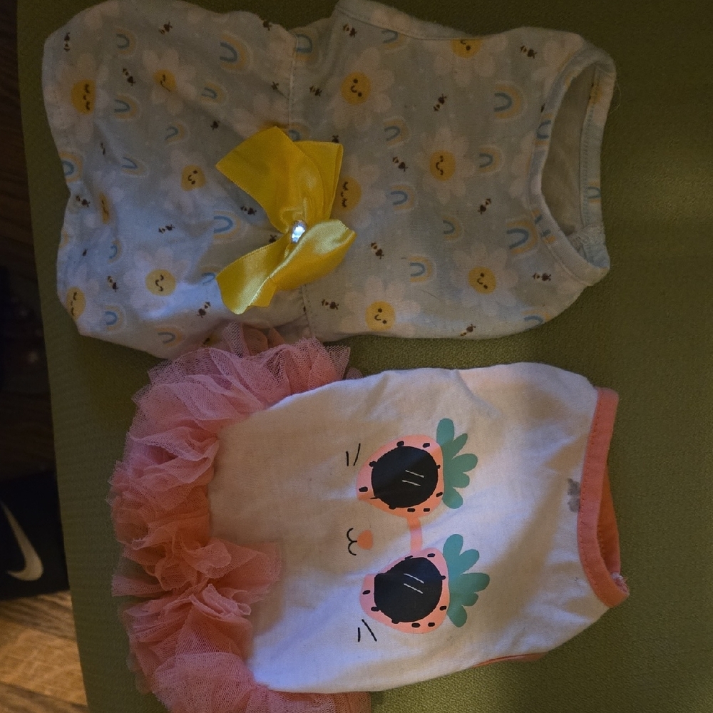 Adorable Dog Outfit Set with Yellow and Pink Accents